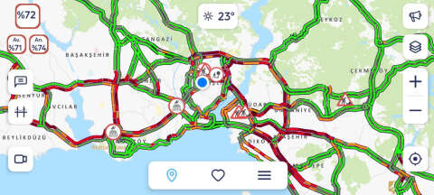 İstanbul'da Cuma trafiği 