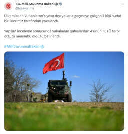 MSB: Yunanistan'a geçmeye çalışan 7 kişi yakalandı