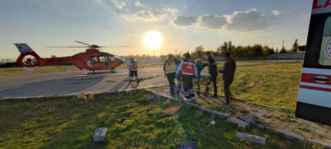 Muş'taki hasta, ambulans helikoptere Van'a ulaştırıldı