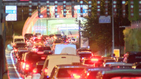 Cumhuriyet'in 100. yıl kutlamaları sonrası trafik oluştu