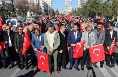 Kayseri'de şehitleri anma yürüyüşü