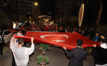 Edirne'de şehitler için yürüyüş düzenlendi