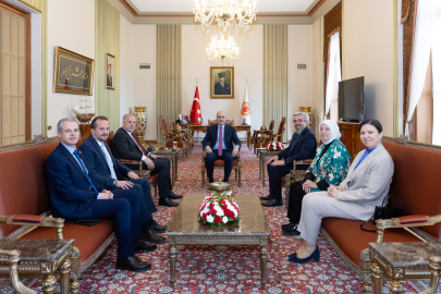 TBMM Başkanı Kurtulmuş, Kosova Kalkınma Bakanı Damka'yı kabul etti