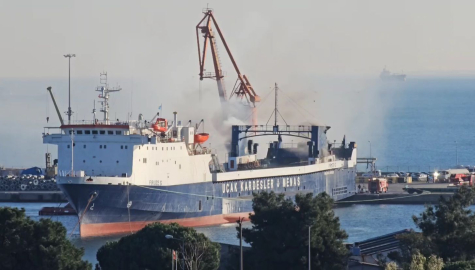 Samsun’da kuru yük gemisinde yangın (2)