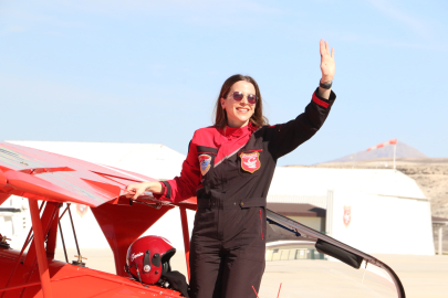 Akrobasi pilotu Semin Öztürk Şener’den 'Kadınlar Günü'ne özel gösteri