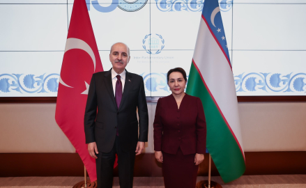 TBMM Başkanı Kurtulmuş, Özbekistan Ali Meclisi Senato Başkanı Narbayeva ile görüştü