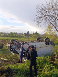 Samsun'da minibüs devrildi: 1 ölü, 2 yaralı