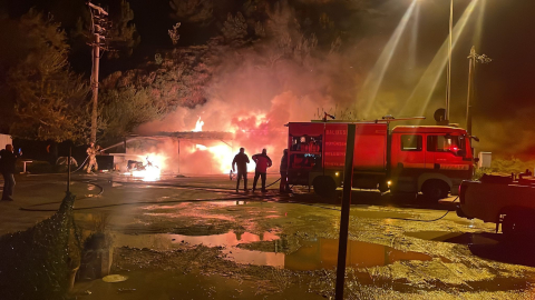 Balıkesir’de  balık restoranındaki yangında 1 kişi yaralandı