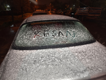 Edirne’de kar yağışı başladı