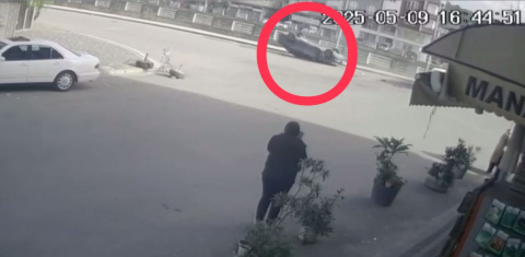 Ordu'da 2 otomobilin çarpışması kamerada; 5 yaralı