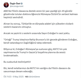 Özel: Rümeysa Öztürk'ün serbest kalması hepimizi sevindirdi