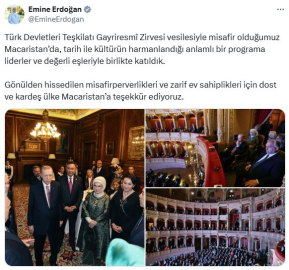 Emine Erdoğan'dan Macaristan paylaşımı