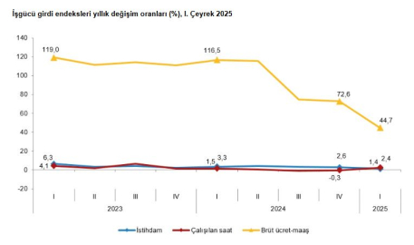 TÜİK: İstihdam endeksi yıllık yüzde 1,4 arttı