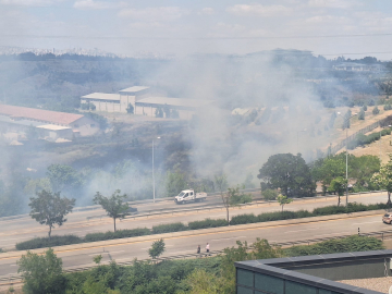 Ankara'da AOÇ arazisinde örtü yangını