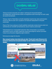DMM’den ‘İsrail sivil uçak filosunun bir kısmının Türkiye'de konuşlandırıldığı’ iddialarına açıklama