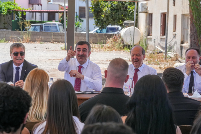 Cumhurbaşkanı Yardımcısı Yılmaz, KKTC'de Cumhurbaşkanı Tatar ve Başbakan Üstel ile Güzelyurt'u ziyaret etti