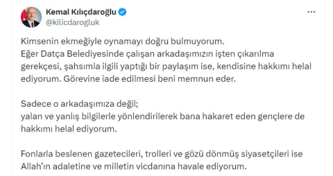 Kılıçdaroğlu: Hakaret eden gençlere hakkımı helal ediyorum