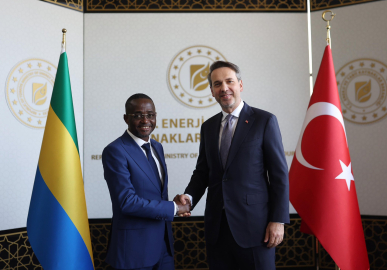 Bakan Bayraktar, Gabonlu bakanlarla bir araya geldi