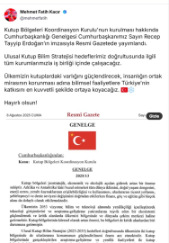 Bakan Kacır: Ülkemizin kutuplardaki varlığını güçlendireceğiz