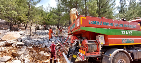 Mersin'in 2 ilçesindeki orman yangınları kontrol altına alındı (4)