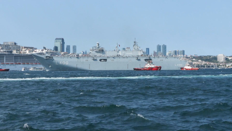 İstanbul- Çanakkale'den yola çıkan TCG Anadolu, İstanbul'a ulaştı / Ek bilgi ve görüntüyle geniş haber