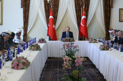 İstanbul - Cumhurbaşkanı Erdoğan, Dünya Müslüman Alimler Birliği heyetini kabul etti