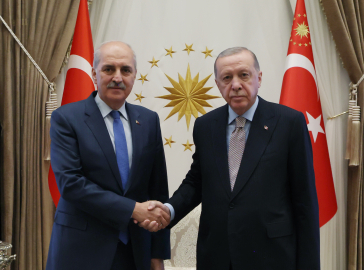 Cumhurbaşkanı Erdoğan, TBMM Başkanı Kurtulmuş'u kabul etti