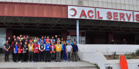Hastanede deprem tatbikatı
