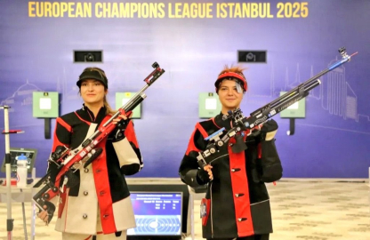 Mardinli Berfin, Havalı Silahlar Avrupa Şampiyonlar Ligi’nde altın madalya kazandı