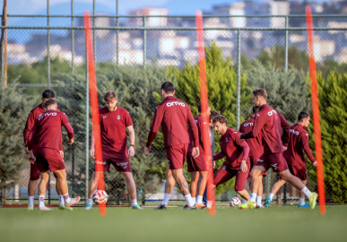 Trabzonspor, Çaykur Rizespor maçı hazırlıklarını sürdürdü