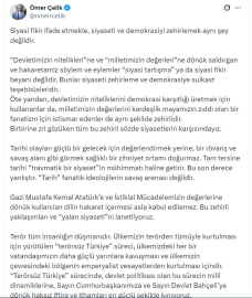 AK Parti'li Çelik: Terörsüz Türkiye sürecinin istismar edilmesine asla müsaade etmeyiz