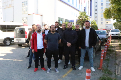 Samsun'da özel hastane çalışanlarından 'maaş' eylemi