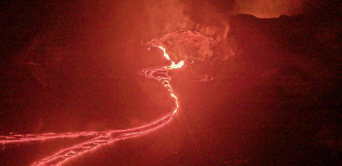 Hawaii'deki Kilauea Yanardağı'nda 36'ncı patlama öncesi lav akıntıları