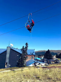 JAK ekiplerinden teleferik tatbikatı