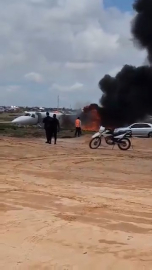 Kongo'da Maden Bakanı Kabamba'yı taşıyan uçak pistten çıktı / Video eklendi
