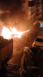 İstanbul – Kağıthane’de 1 saat önce park ettiği otomobil alev topuna döndü; mahalleli panik yaşadı