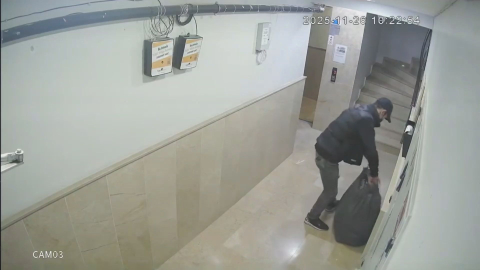 İstanbul- Gaziosmanpaşa'da apartmanlardaki ayakkabı hırsızlığı kamerada