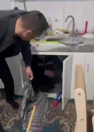 Firari hükümlü mutfak dolabında yakalandı