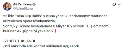 23 ilde 'yasa dışı bahis' operasyonları: 27 tutuklama