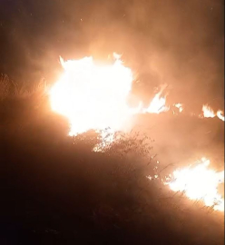 Hatay'da çalılık alanda çıkan yangın söndürüldü