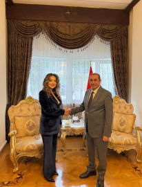 ULUSKON Başkanı Atasoy ile Irak Büyükelçisi Majed Al-Lachmawi bir araya geldi