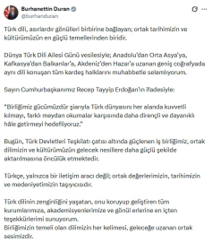 İletişim Başkanı Duran: Türkçe, ortak değerlerimizin taşıyıcısıdır