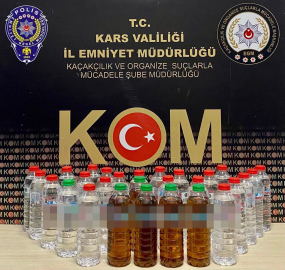 Kars'ta sahte içki operasyonunda 13 şüpheli yakalandı