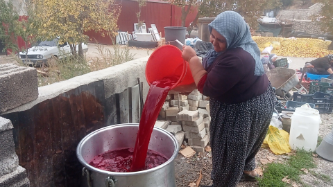 Mersin'de kadınların nar ekşisi mesaisi