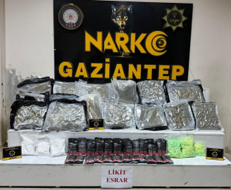 Gaziantep'te 61 kilo uyuşturucu ele geçirildi; 11 tutuklama