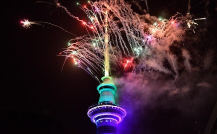 Pasifik'teki ada ülkesi Yeni Zelanda yeni yıla girdi