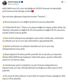 ASELSAN Genel Müdürü Akyol: Finansal ve teknolojik performansımızla 2025'e damga vurduk