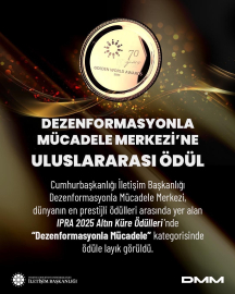 Dezenformasyonla Mücadele Merkezi'ne uluslararası ödül