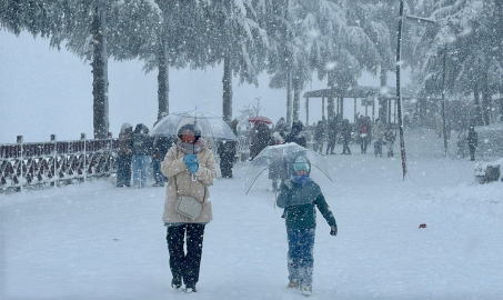 Ordu’da yeni yılın ilk gününde kar yağışı etkili oldu