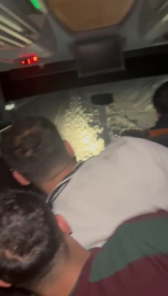 Yolcu otobüsünün şarampole devrildiği kaza kamerada: 4 yaralı